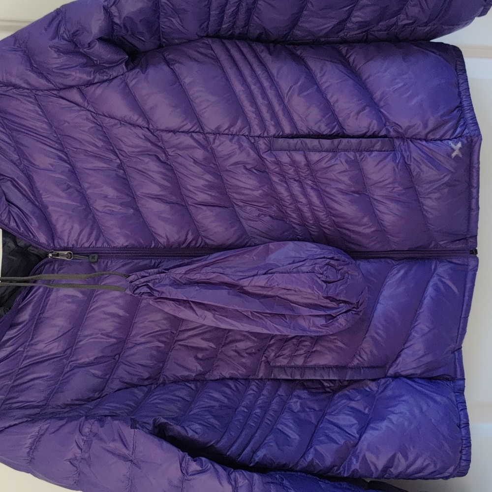 Xersion Purple Packable Down Hooded Jacket - image 3